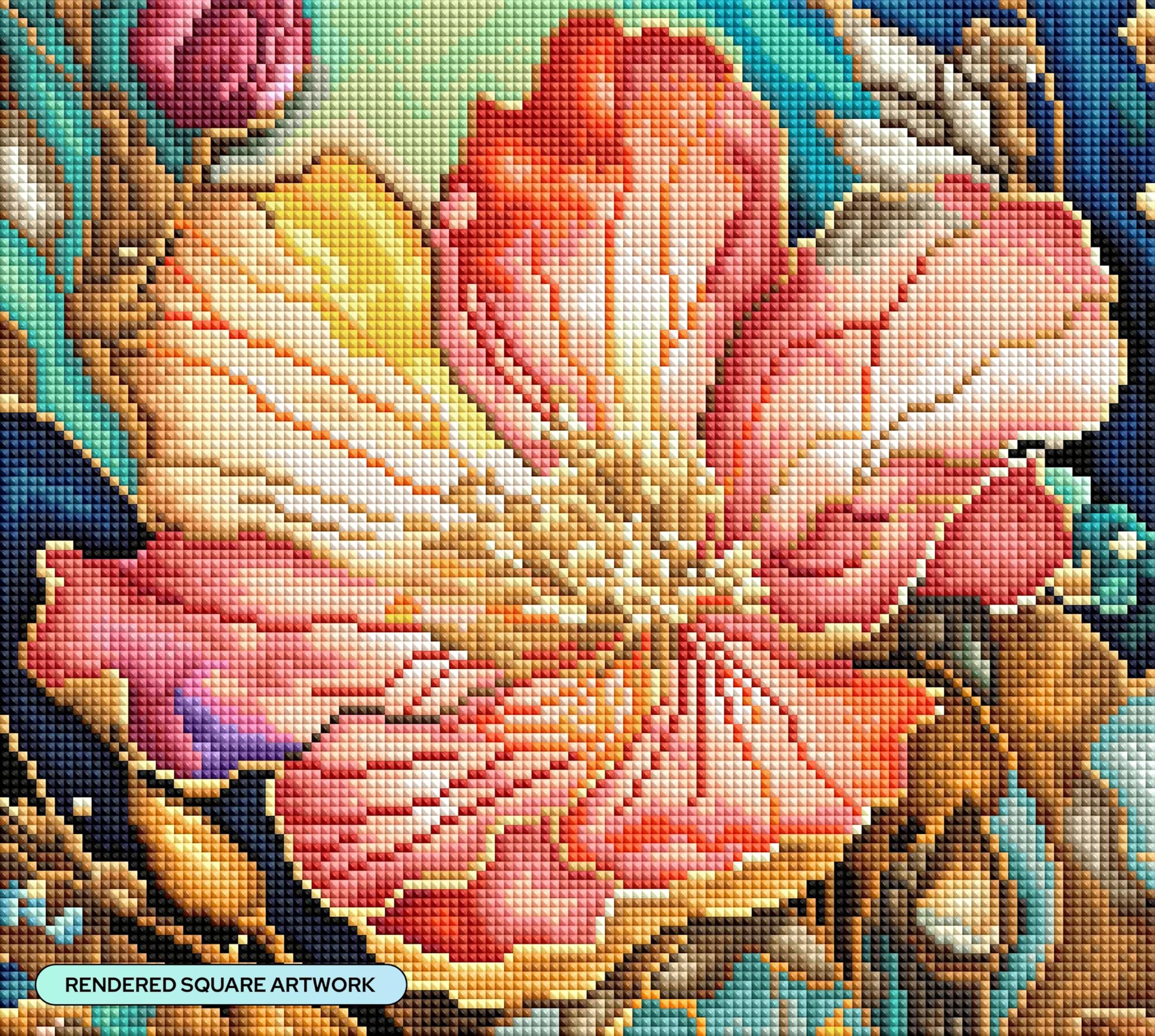 Amazon.com: DIAMOND ART CLUB Whispers in Coral & Gold Diamond