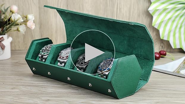 緑色レザー アナログ時計 金色ケース 緑色レザー アナログ時計 金色ケース