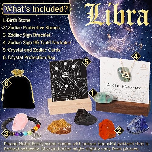 Miniatura 9 de Regalos del zodiaco del cáncer para mujeres, regalos espirituales, regalos de horóscopo con piedra natal del zodiaco y pulsera de chakras, juego de