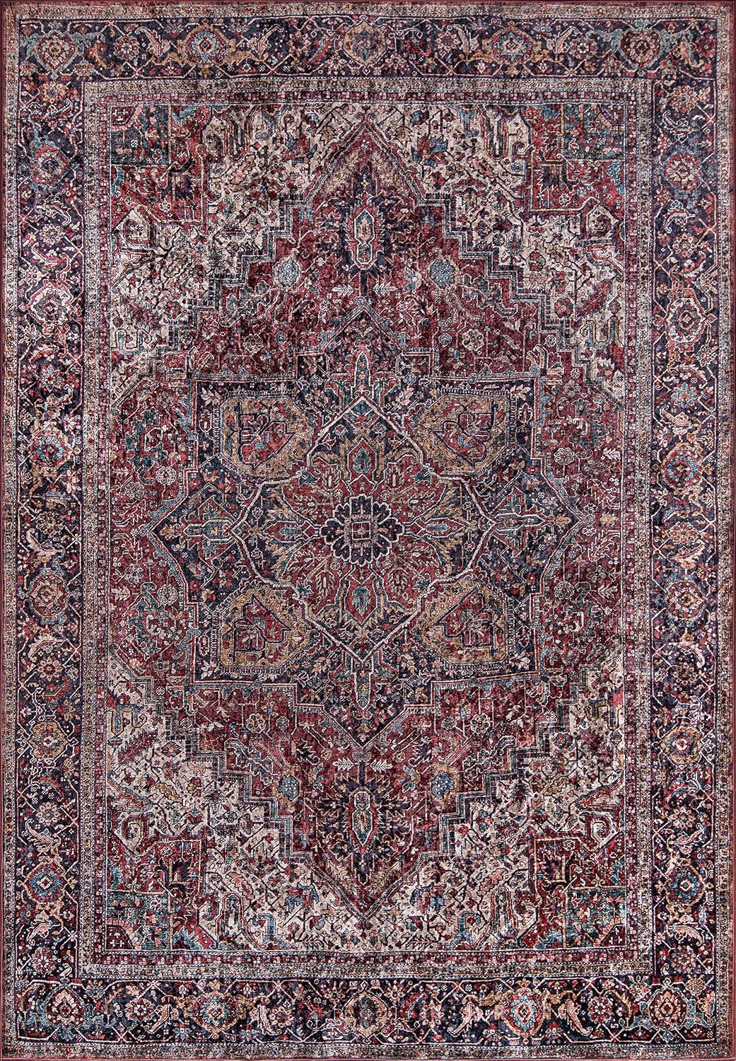 Momeni Karachi Area Rug, 5' X 8', Burgundy