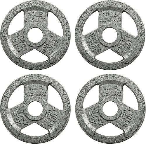 Miniatura 3 de Fitvids - Juego de discos olímpicos de hierro fundido de 2 pulgadas para entrenamiento de fuerza y levantamiento de pesas, varios juegos disponibles