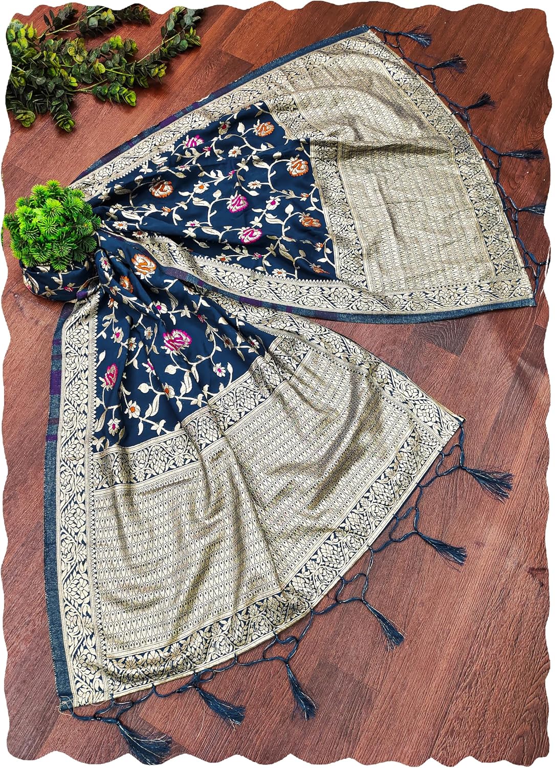 TRENDMALLS Women's Jacquard Silk Patola Dupatta Ethnic Motif Pattern