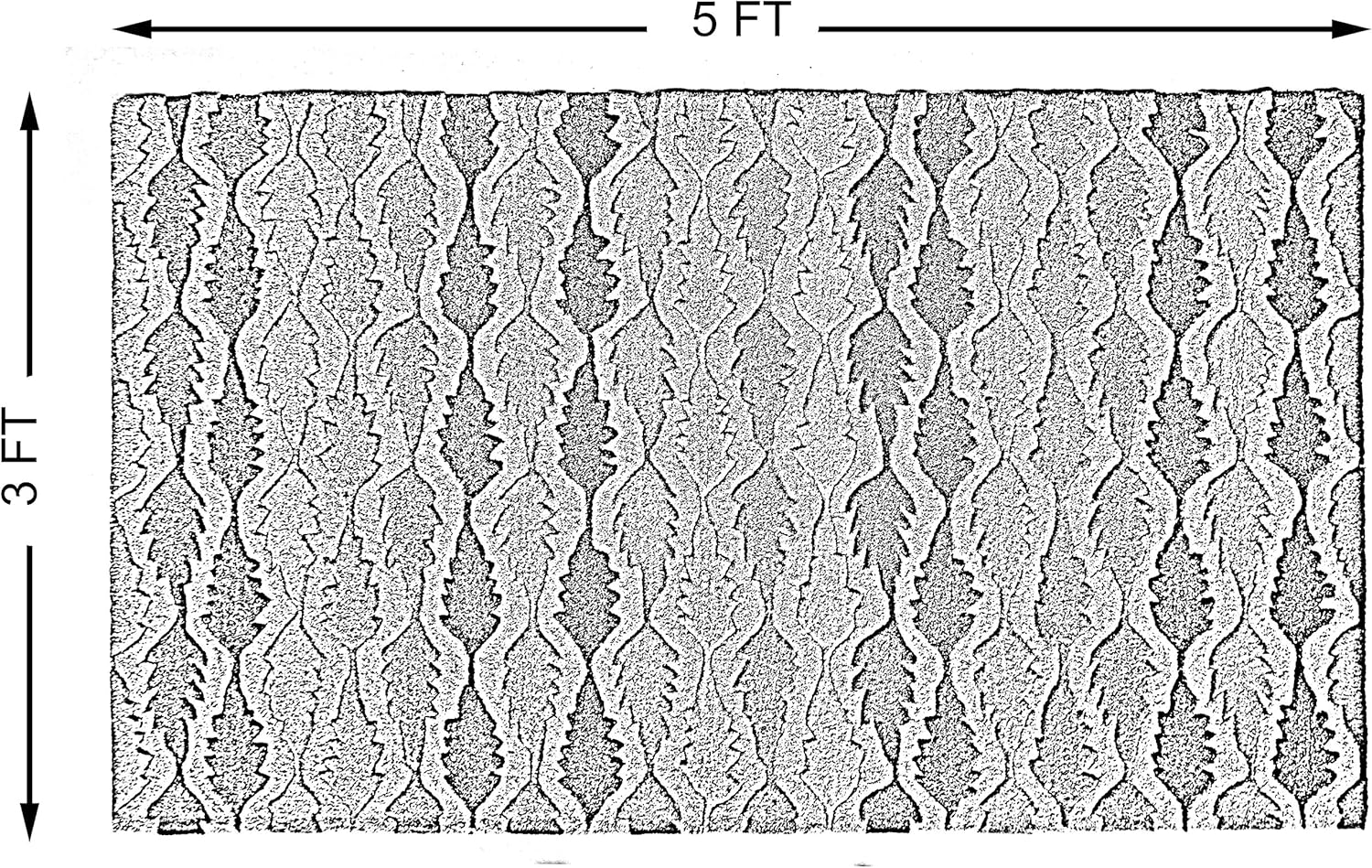 DEERLUX Handtufted Multicolored Leaf Design 100% Wool Area Rug, 3' x 5' Rectangle