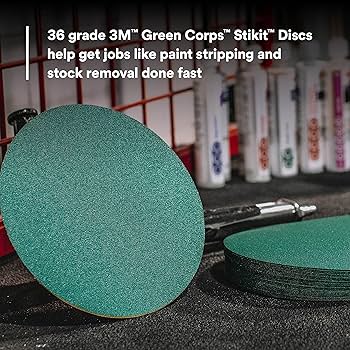 Amazon.com: 3M Green Corps Stikit Sanding Discs, 01551, No