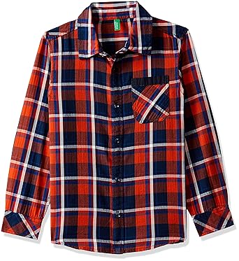 United Colors of Benetton Boys Checkered Regular Fit Shirt