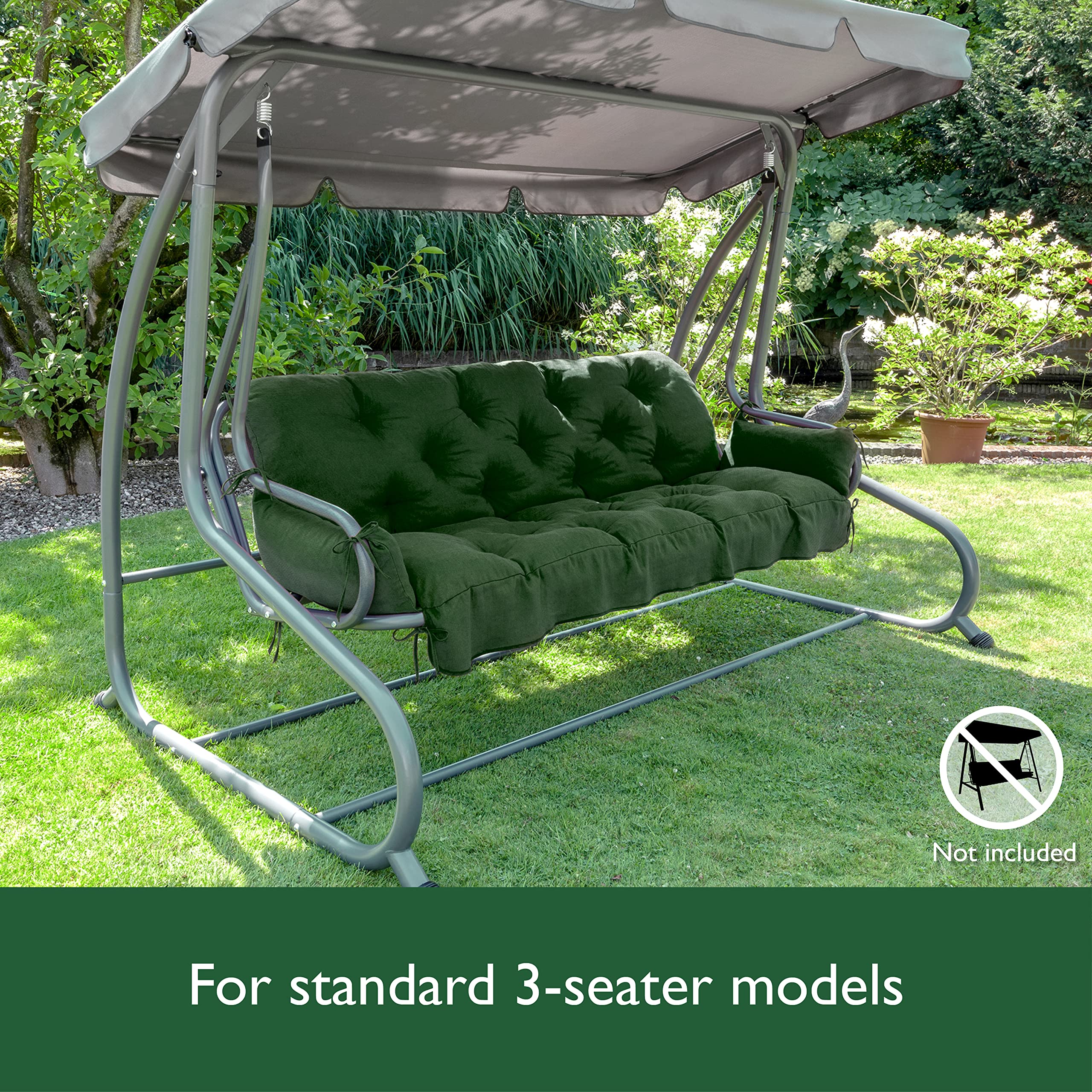 Beautissu Garden Bench Cushion 180x50x8cm Flair HS 3 Seater Hammock