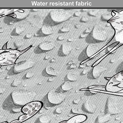 Miniatura 18 de Ambesonne The Yard - Tela de hibisco de flores tropicales en tonos de la vida real, tela decorativa para tapicería, cestas de almacenamiento