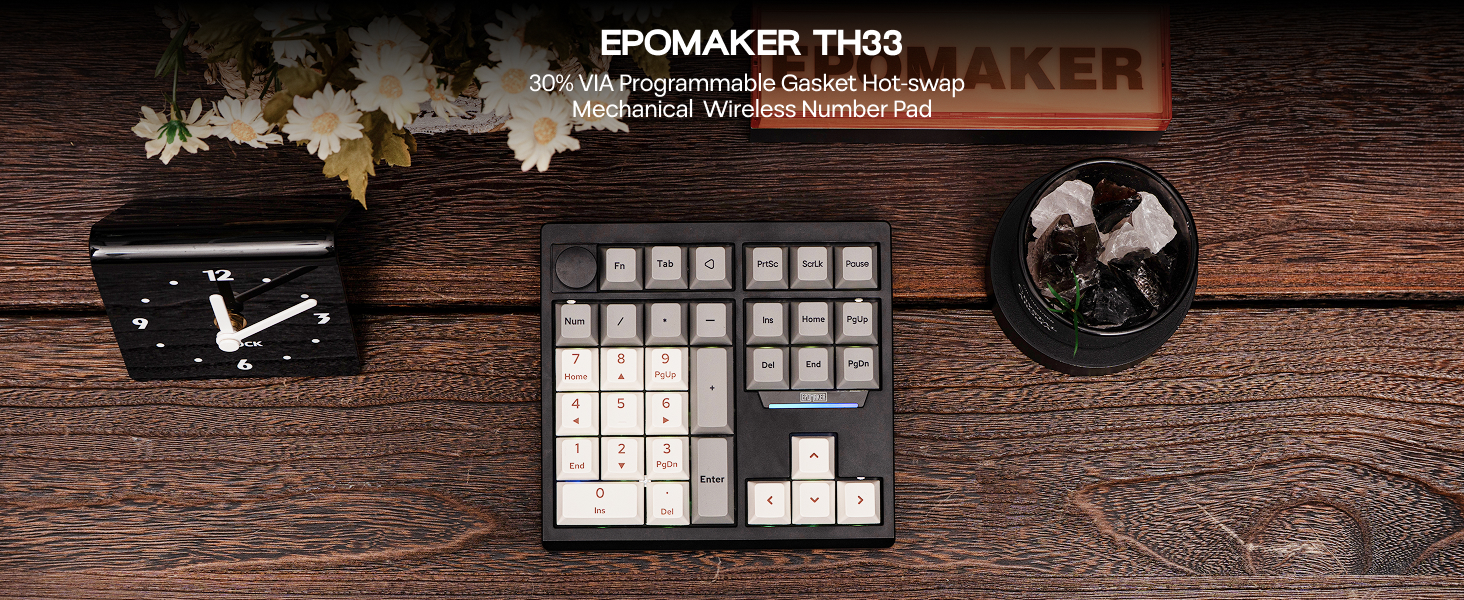 Amazon.com: EPOMAKER TH33 Wireless Mechanical Numpad, VIA, BT/2.4G