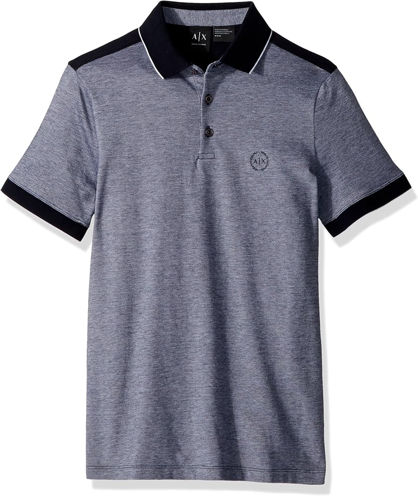 Armani exchange polo,maglirtta per uomo,100% cotone 8NZF76Z8M5Z