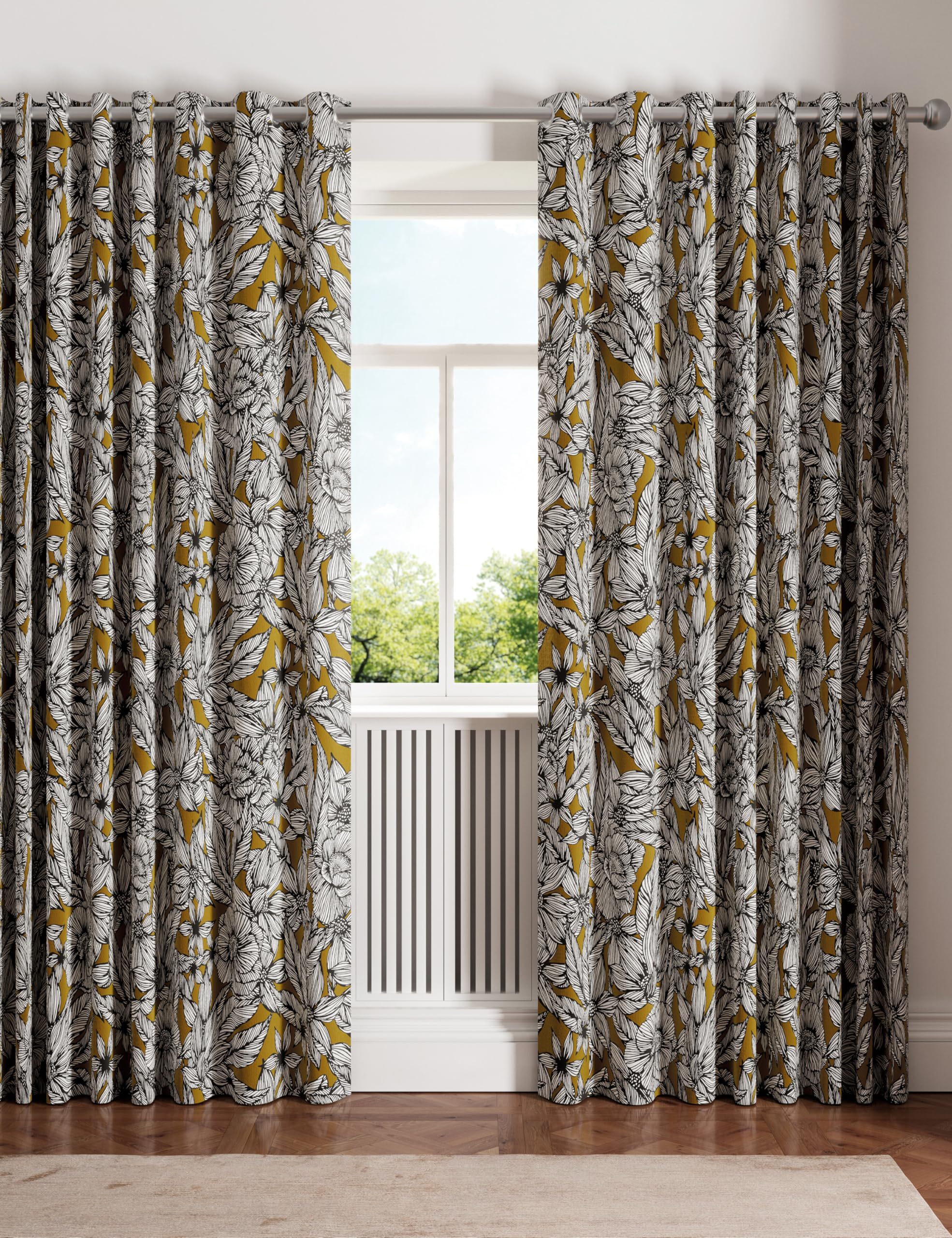 Ted Baker Vietnam Blackout Lined Curtains Gold