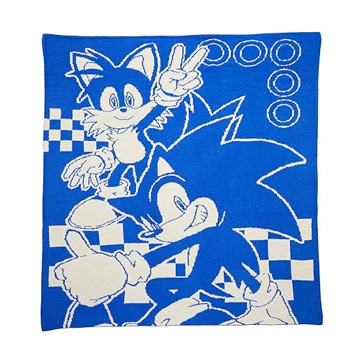 Franco Sonic & Tails Anime Super Soft Plush Blanket Throw, 50
