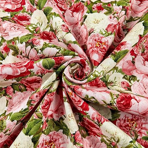 Miniatura 3 de David Textiles Tela de tela de ramo de rosas vintage por yarda