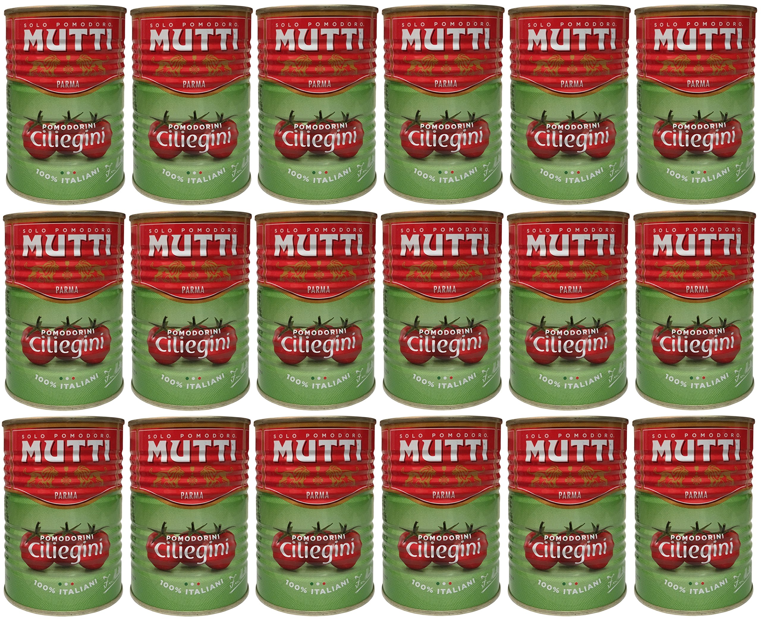 18 x Mutti Pomodorini ciliegini pomidory wiśniowe, sos pomidorowy, 100% włoski, 400 g