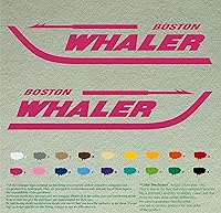 Vista 11 de Par de calcomanías Boston Whaler para barcos, calcomanías de vinilo, motor de barco, lote de 2, Blanco 010