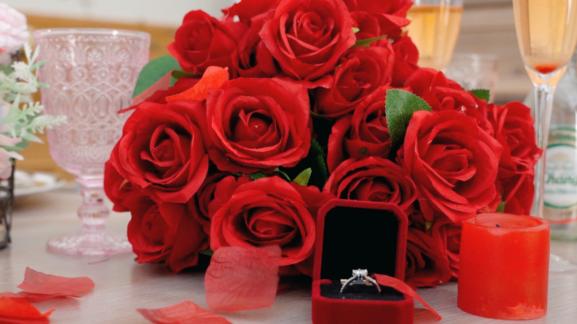 Amazon.com: Jexine 100 Pieces Artificial Roses Flowers Bulk, Long