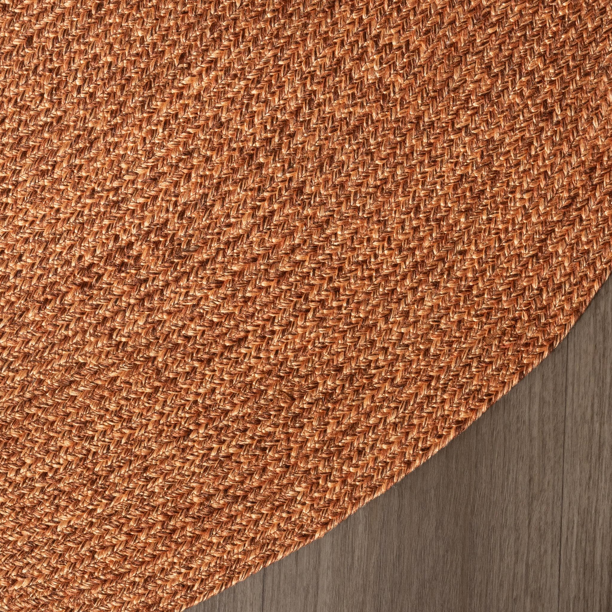 FRAAI | Home & Living Tapis d'intérieur et d'extérieur Rond - Bali Terra - Ø 120 cm - Tapis Exterieur Resistant Pluie - Rond - Terrasse, Jardin, Balcon