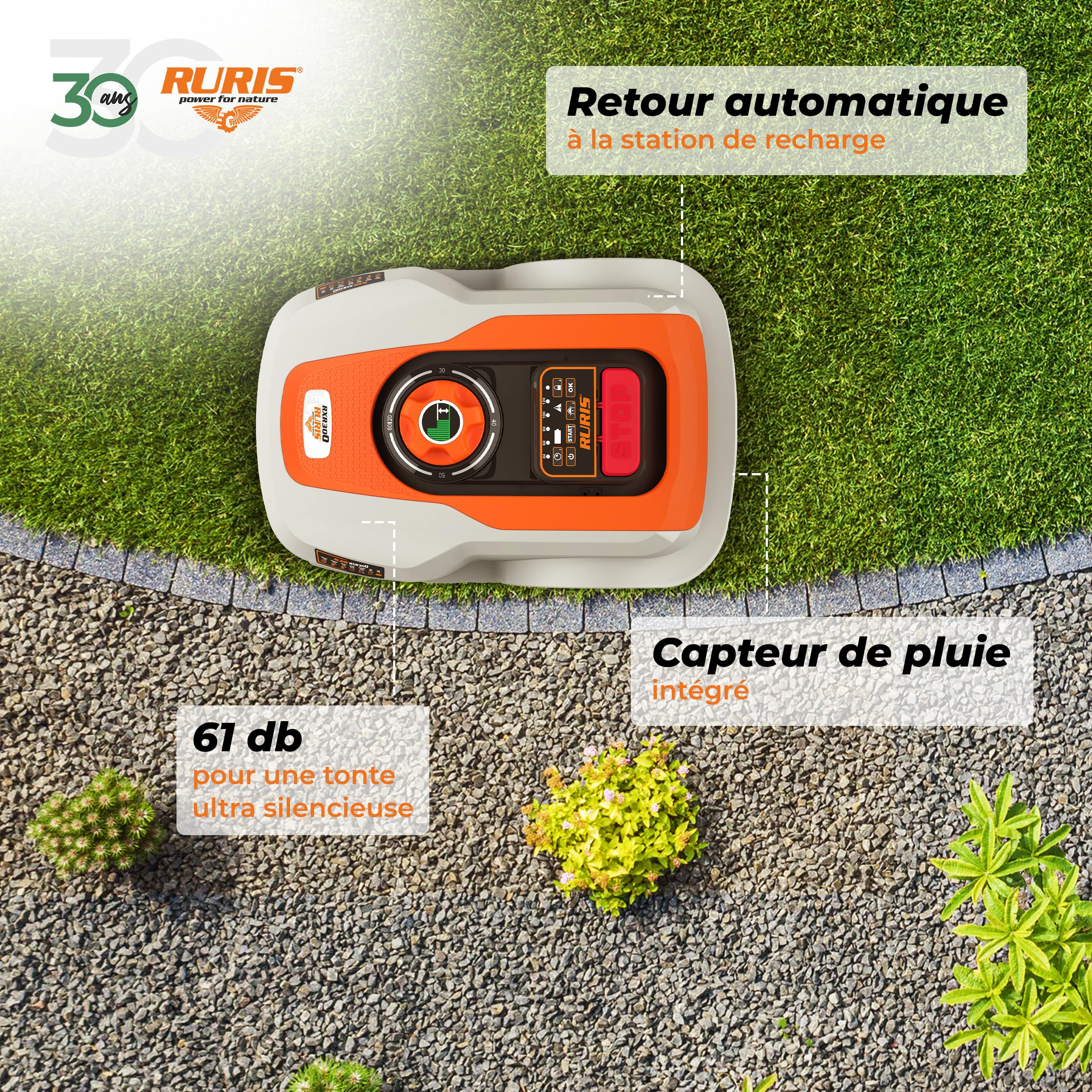 RURIS POWER FOR NATURE Robot à Gazon Ruris RXR300 — vue 3