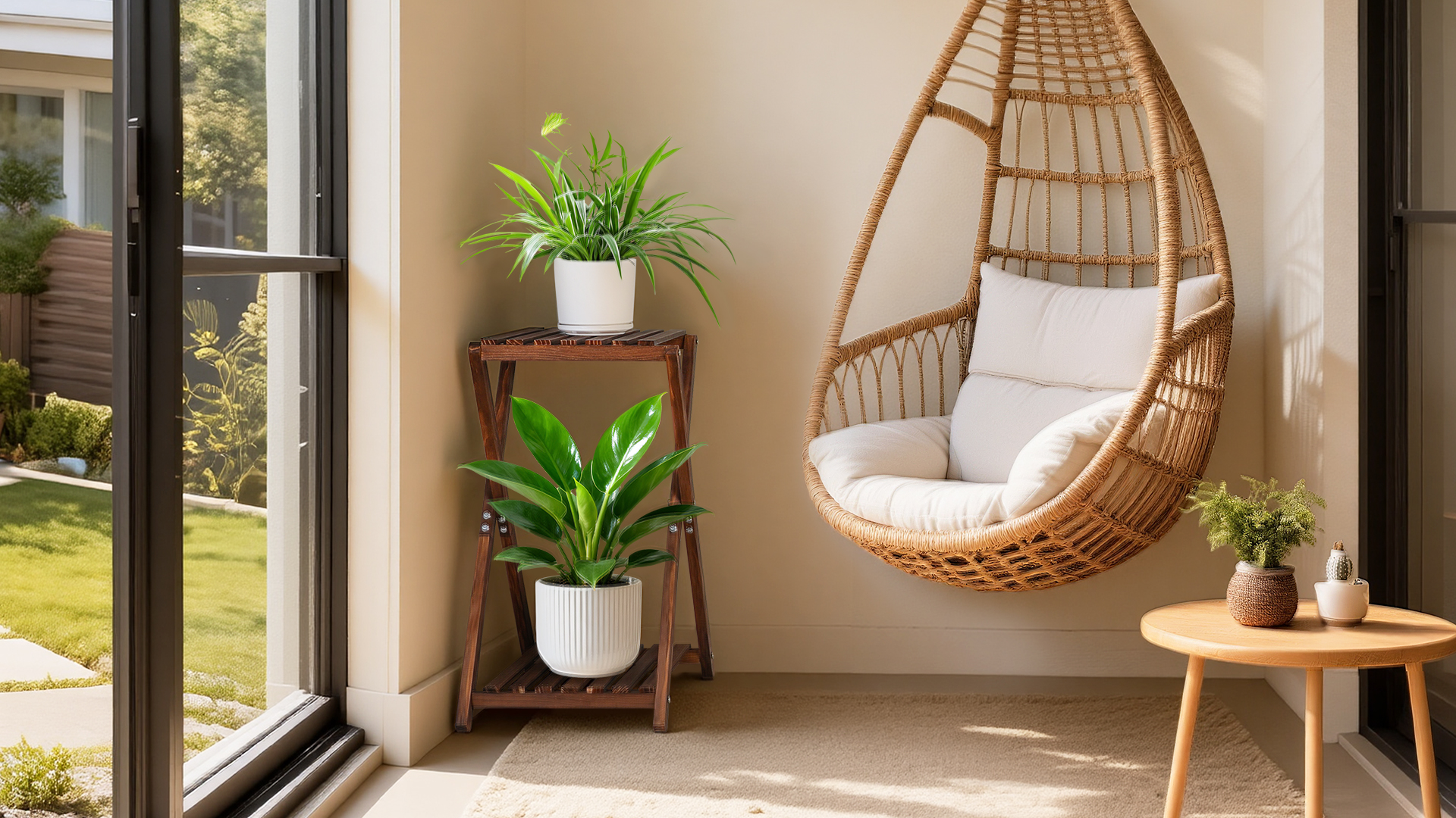 Amazon.com : Jotboom Plant Stand Indoor,Wooden 2 Tier Plant Stands