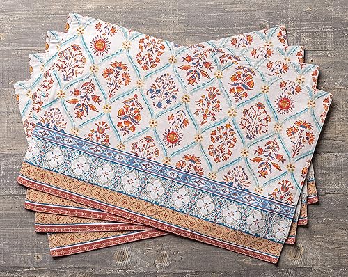 Miniatura 9 de Maison d' Hermine Juego de 4 manteles individuales de tela 100% algodón, decorativos y lavables, para regalos, cenas, vacaciones, bufé y uso de