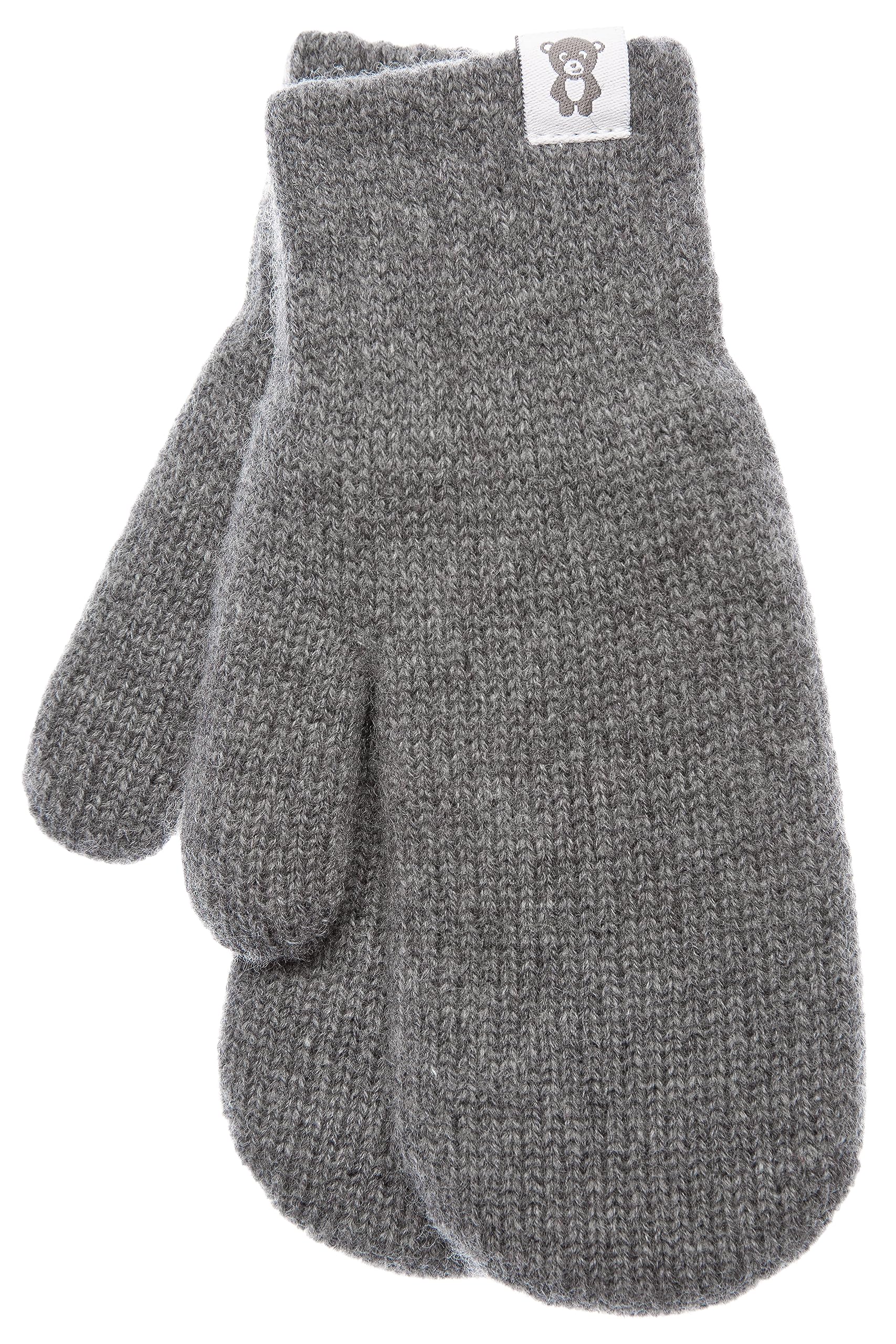 Gants en laine tricotée double couche pour bébés Les gants d’hiver tricotés chauds pour garçons et filles Les gants souples et confortables