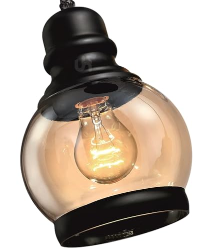 Image of Urbanhive Modern Geometric Metal Cage Pendant Light, Industrial Hanging Ceiling Lamp E27 Holder Decorative Chandelier (Bulb Not Included)