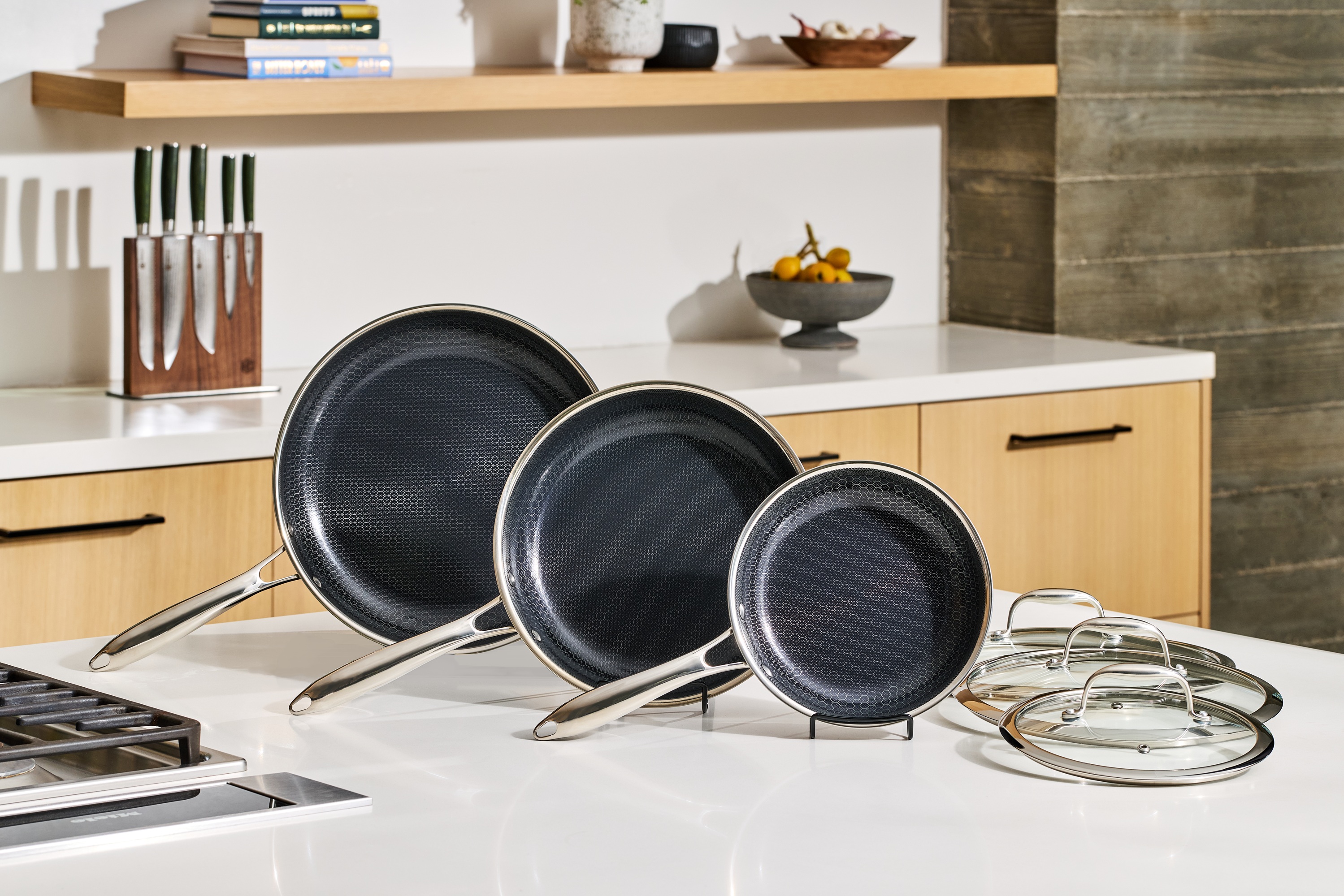 調理器具 hybrid hexclad 3set Hexclad_6Pc_Pans_Lids-and-Pan-