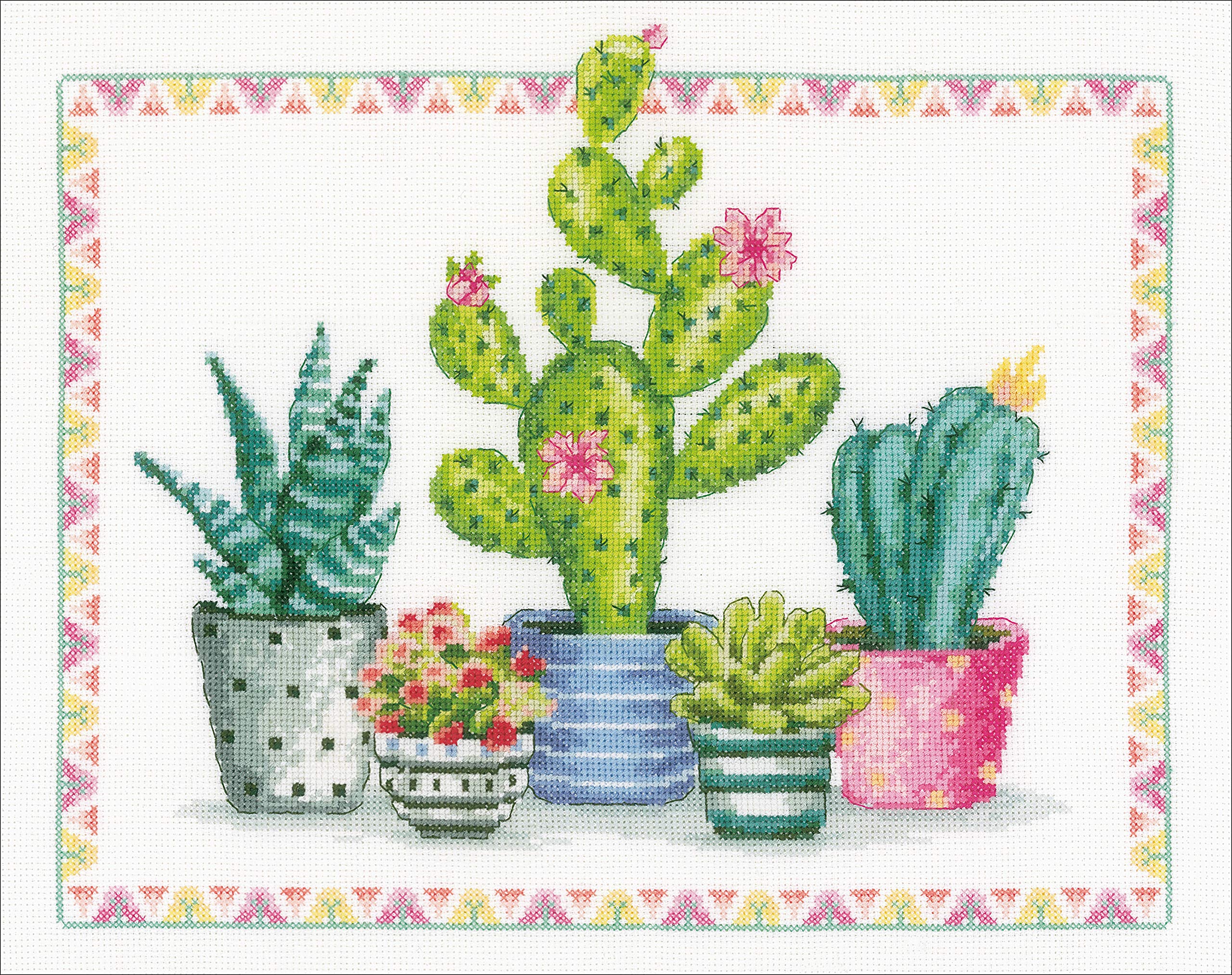 Vervaco PN-0174387 Plant Counted Embroidery Kit, Cotton, Multi-Colour, Approx. 36 x 30 cm / 14.4" x 12", Multicoloured