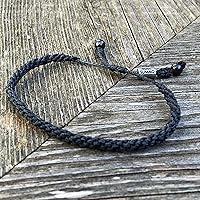 Vista 30 de Rumi Sumaq Nautical Rope Bracelet for Men, Women & Kids - Waterproof Hand-Knotted Adjustable Pull Tie - Martha’s Vineyard Island Map, Sailor Rope &