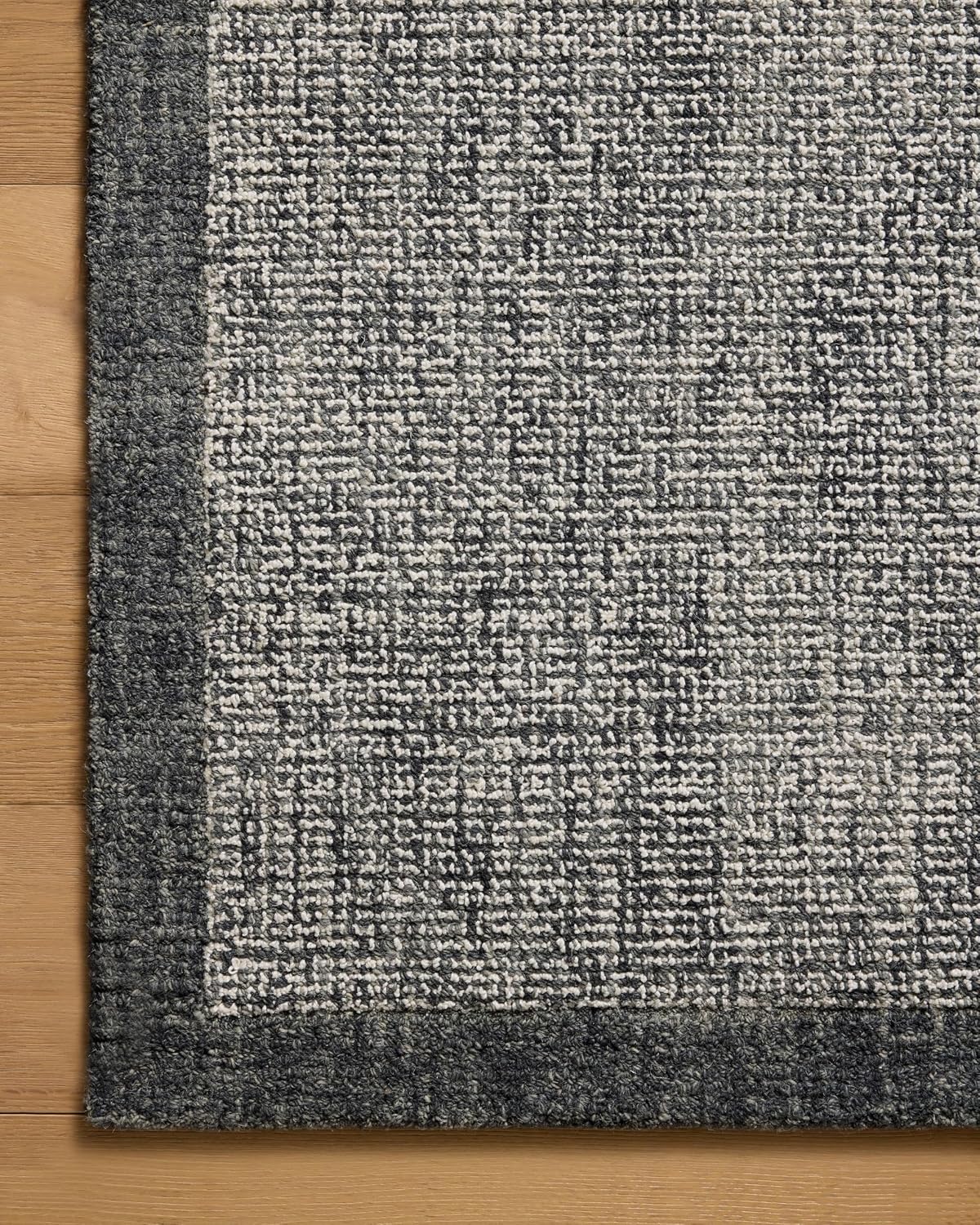 Loloi Magnolia Home by Joanna Gaines Henley Collection HNY-01 Ivory/Charcoal 5'-0" x 7'-6" Area Rug