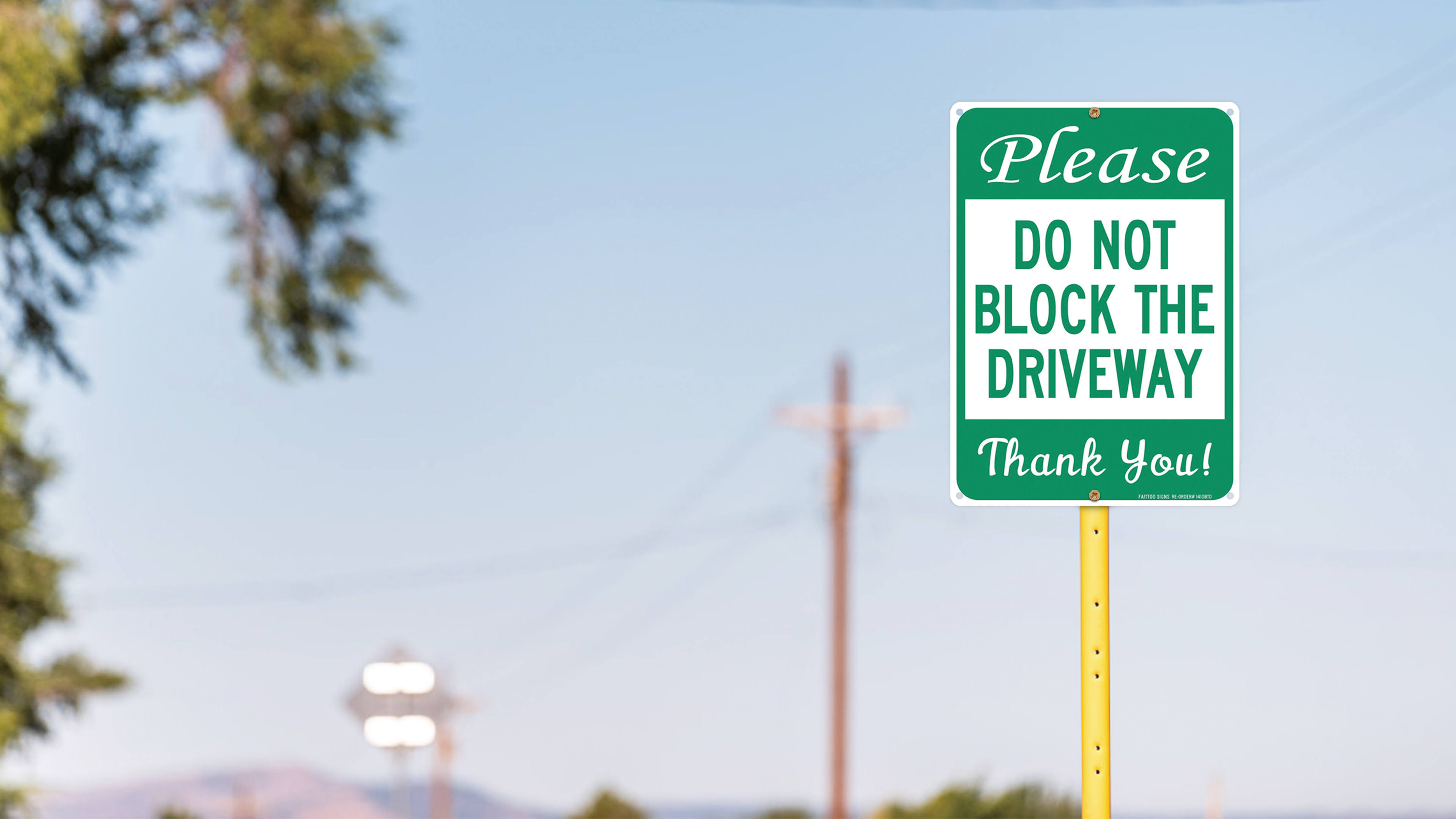 Amazon.com: Please Do Not Block The Driveway Thank You Sign, No