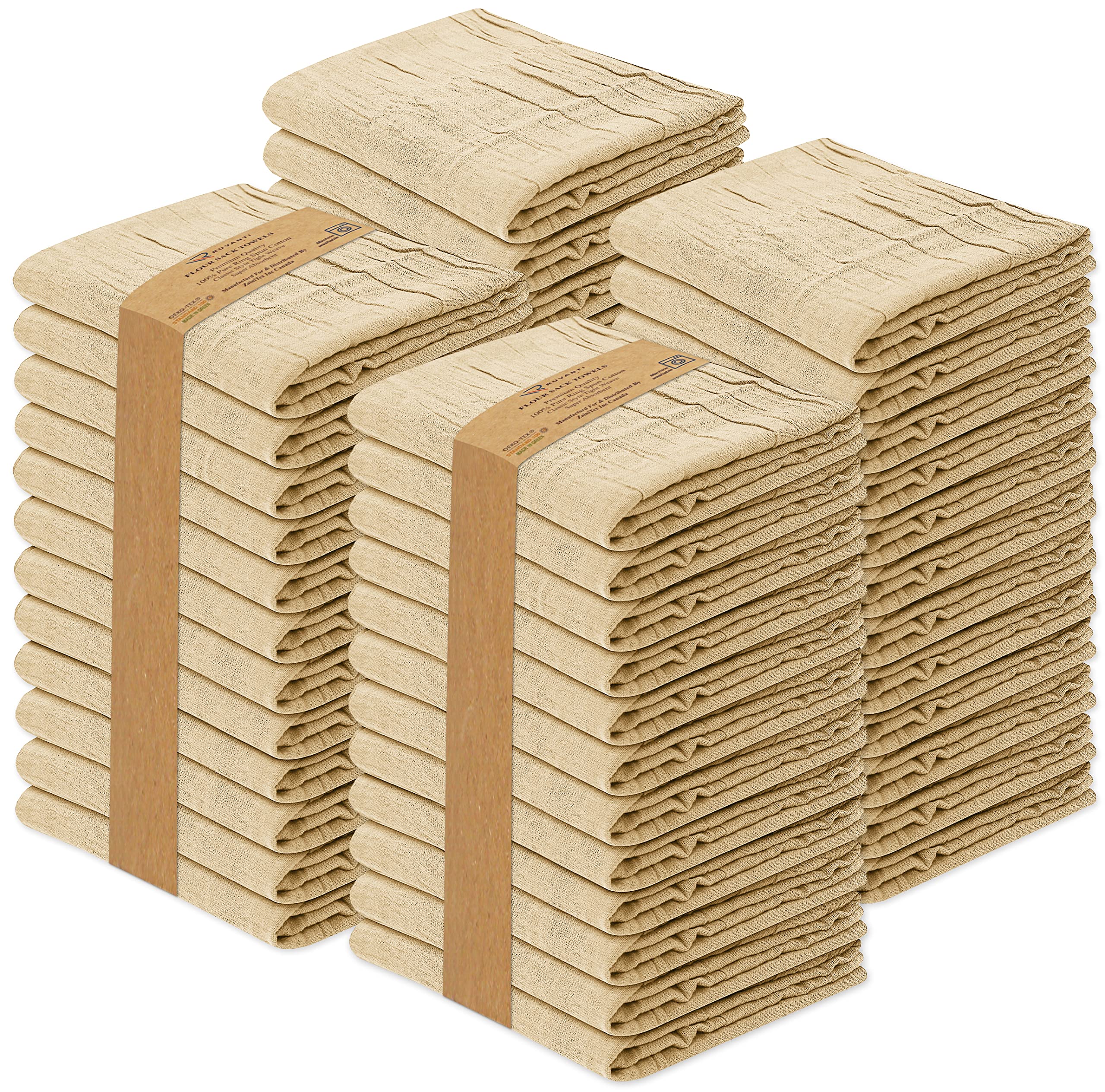 Toallas de harina ultra absorbentes Ruvanti, paños de cocina de algodón lavables a máquina