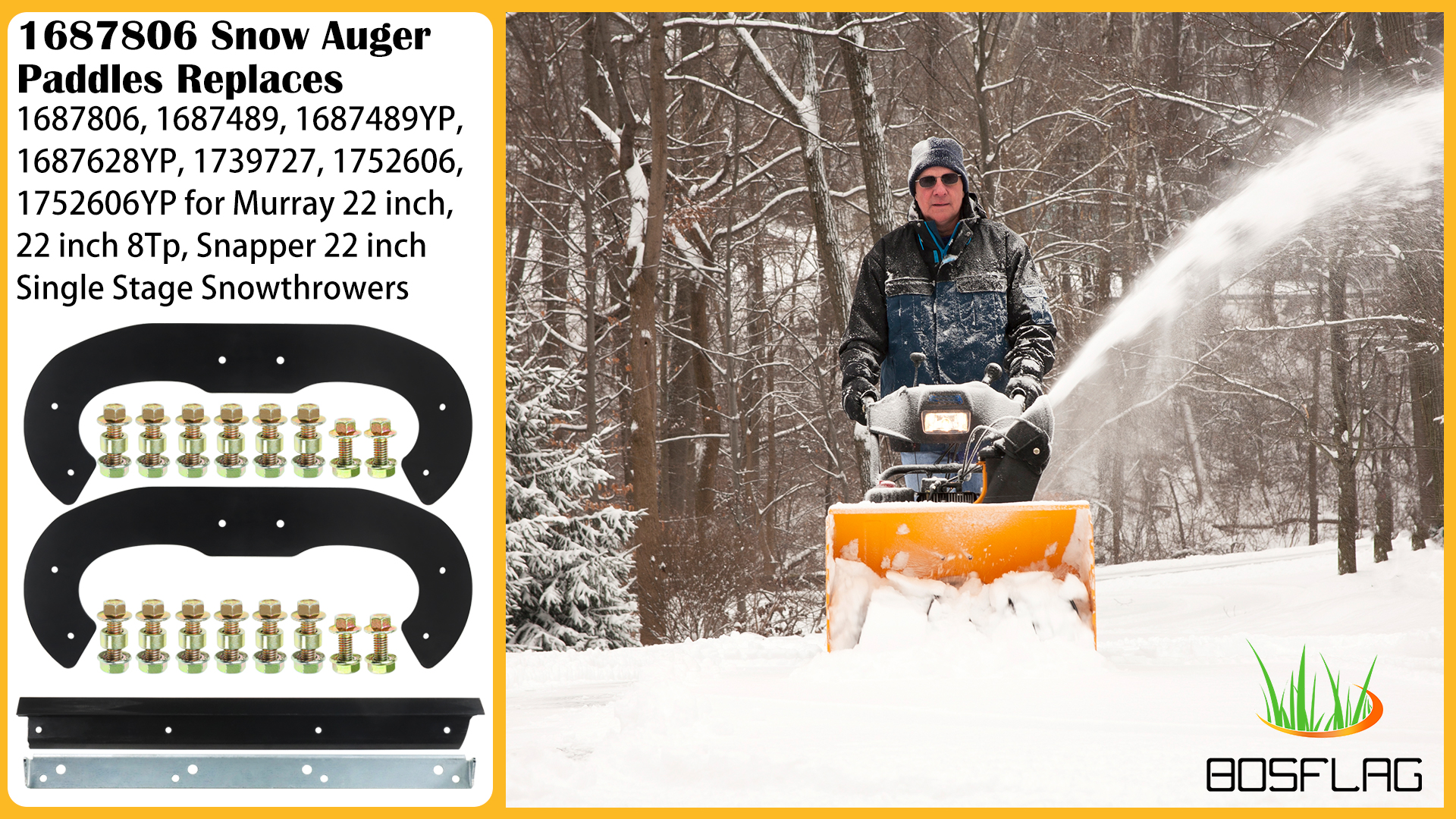 NICHEFLAG Snowblower Parts NICHEFLAG 753-06469 Paddle Kit With 731 ...