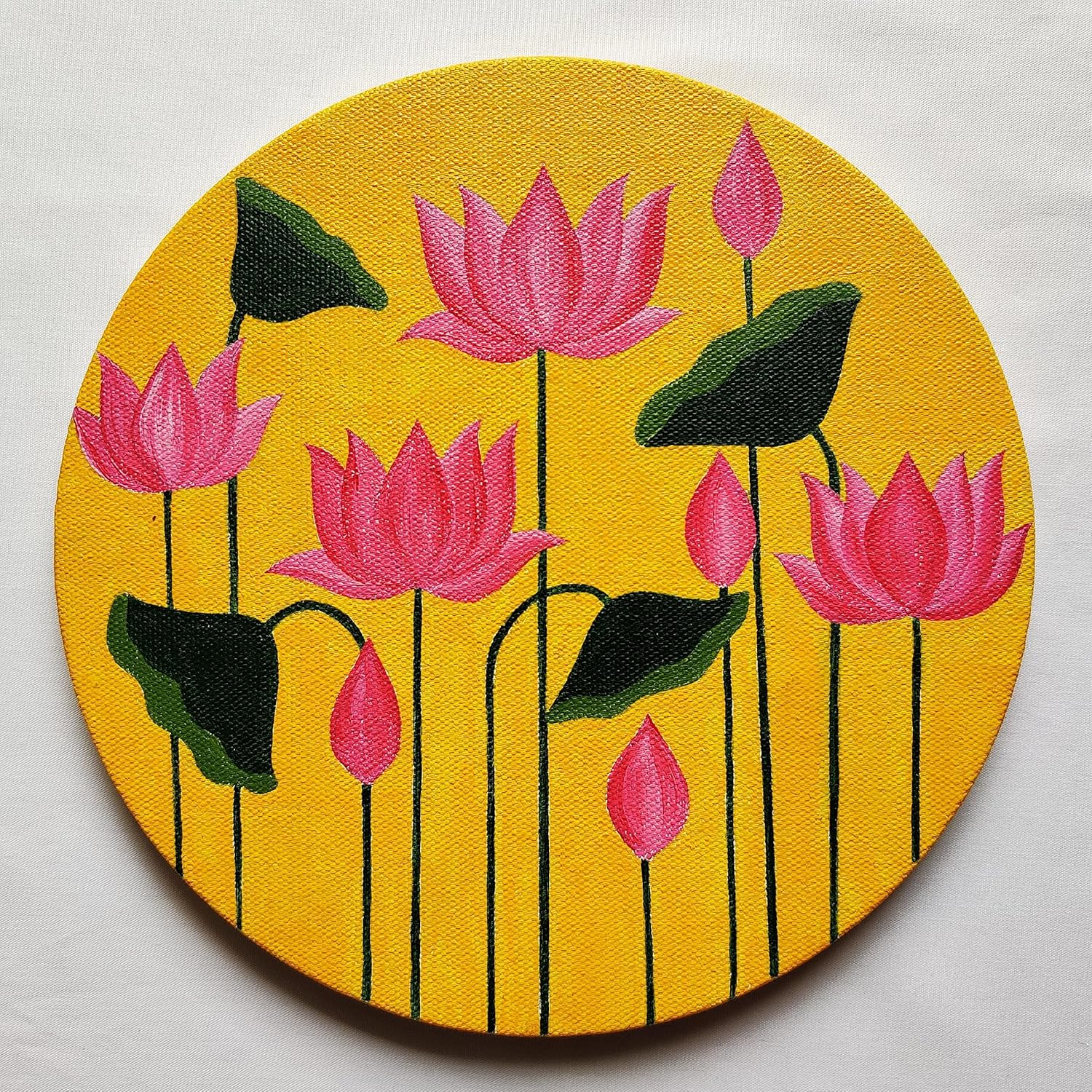 MYPAINTBRUSHTALES Colorful Round Pichwai Paintings for Home Decoration