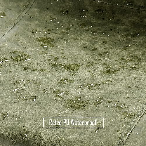 Miniatura 7 de Finnhomy Juego de 2 taburetes de bar de altura de mostrador, taburetes de bar giratorios con reposapiés y respaldo en forma de L, taburetes de bar