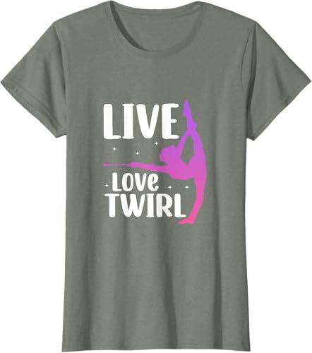 Miniatura 3 de Twirl Baton Twirling Twirler Majorettes T-Shirt Black,Navy Blue,Asphalt Grey,Baby Blue,Cranberry Red,Red,Kelly Green,Brown,Olive Green,Dark Heather