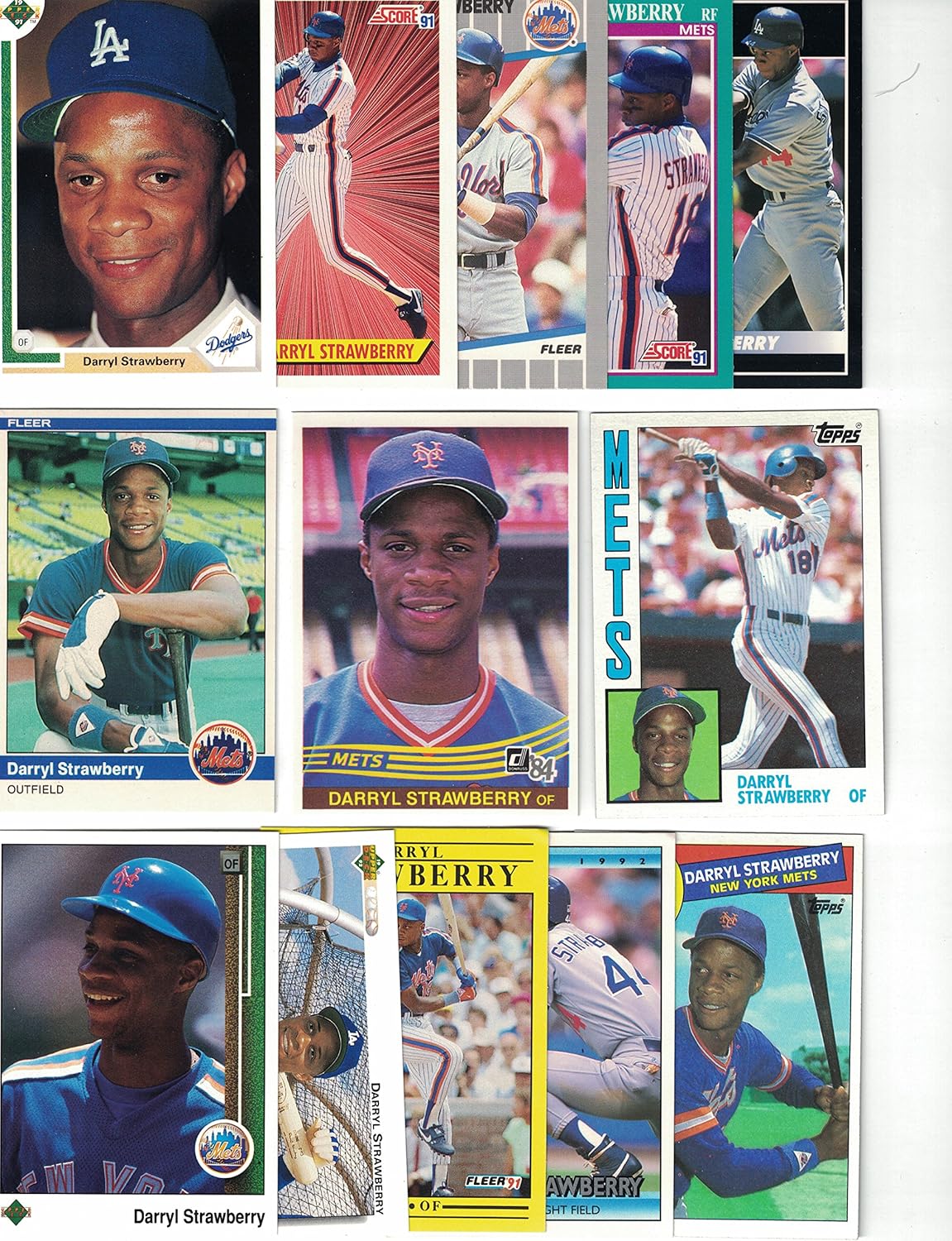 Darryl Strawberry / 1984 Topps, Donruss & Fleer Rookie Cards! PLUS 50
