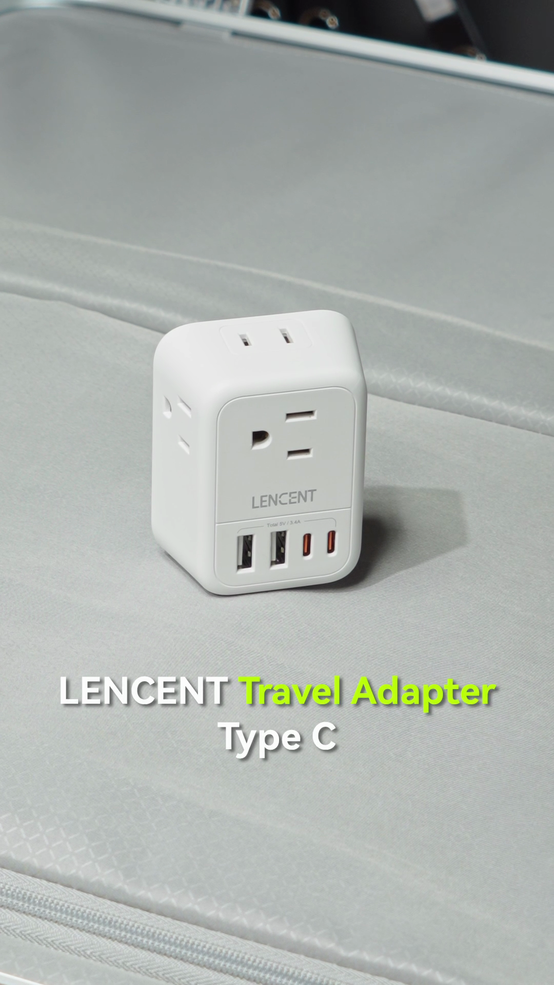 Lenink 6-Pack US To Europe Plug Adapter - Type C Travel Adapter For EU, Italy, France, Germany, Spain