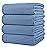 POLYTE 430 GSM Microfiber Oversize Quick Dry Lint Free Bath Towel, 60 x 30 in, 4 Pack (Waffle Weave)