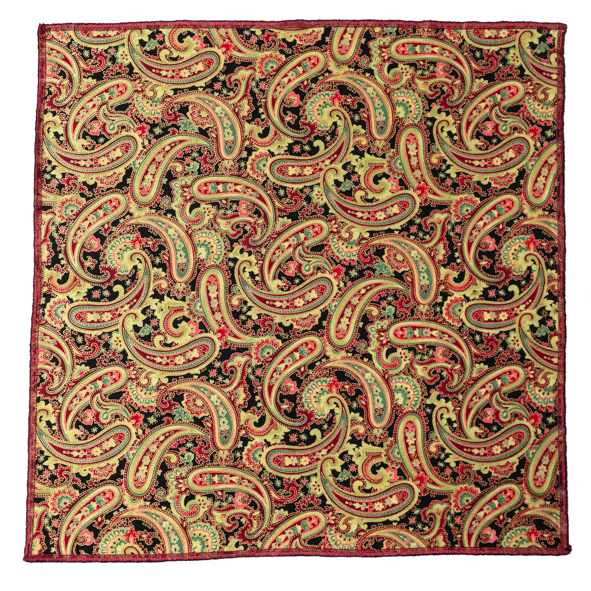 Paisley Red and Gold Bandana