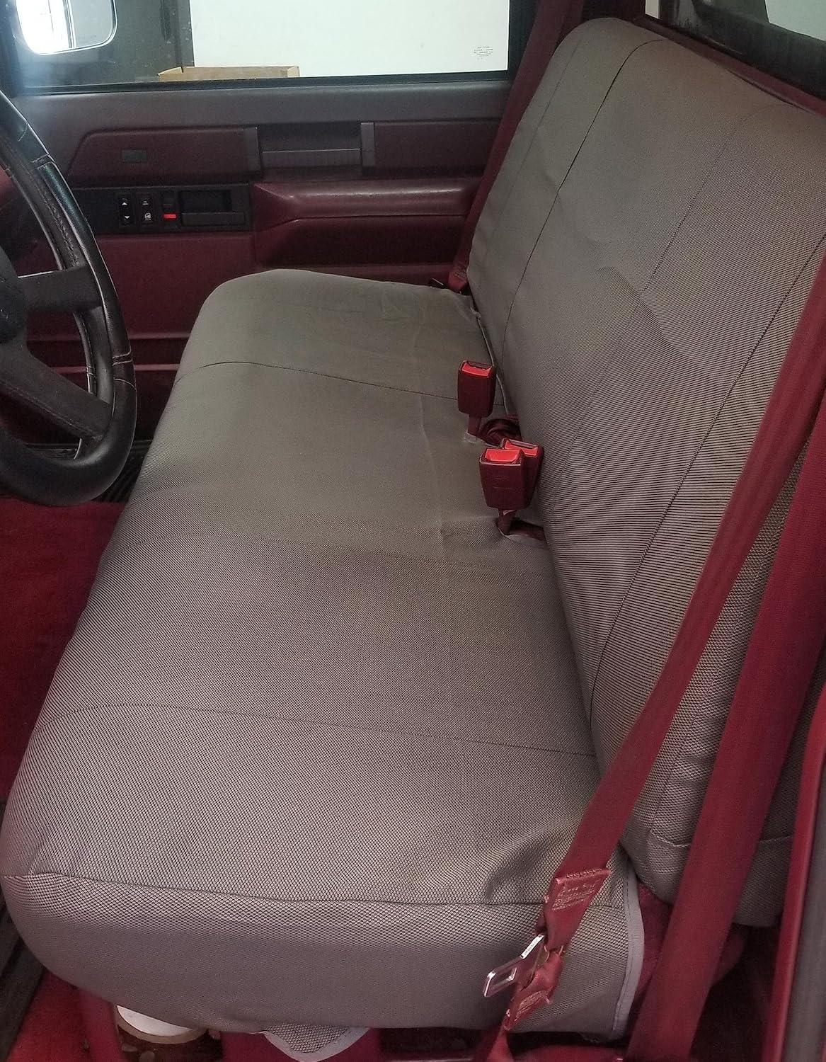 Durafit Seat Covers Made to fit 1988-1991 Chevy Silverado and GMC Sierra Solid Bench Seat. Will Not Fit 454 SS Model. Made in Dark Gray Twill