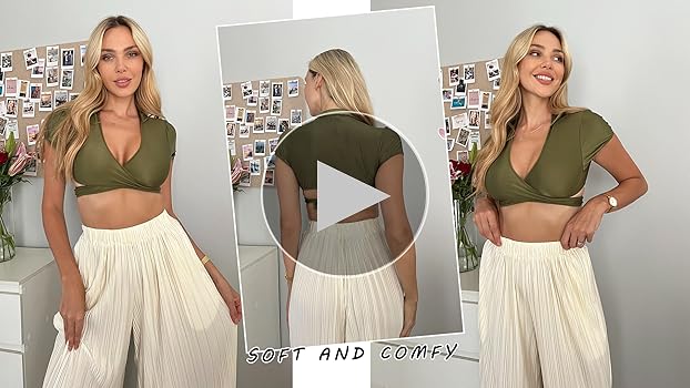 トップス aidan love Amazon.com: Avidlove Tie Front Crop Tops for Women V Neck