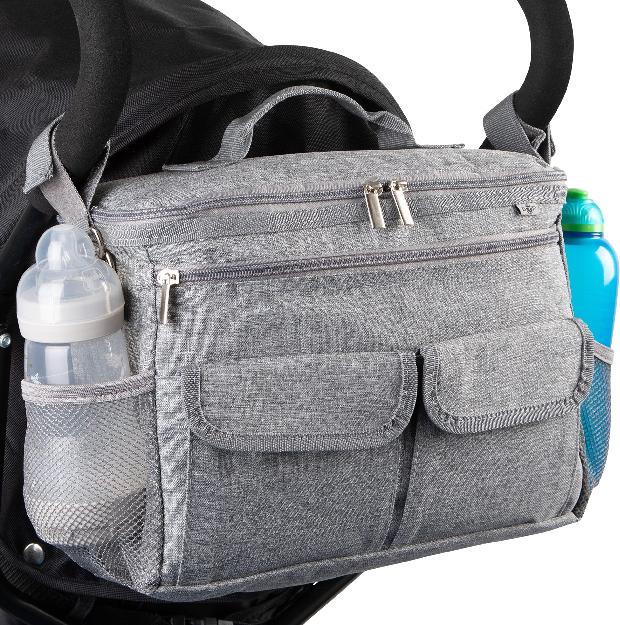 BTR Buggy Organiser with Wipe Clean Lining. Fits ALL Pushchairs. A Durable Pram Organiser Storage Solution Bag