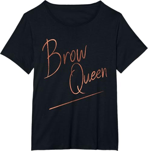 Miniatura 28 de Brow Queen Ombre - Camiseta de escritura a mano, regalo para artista de maquillaje, Negro, S Negro,Azul Marino,Blanco,Plateado,Marrón,Limón,Jaspeado