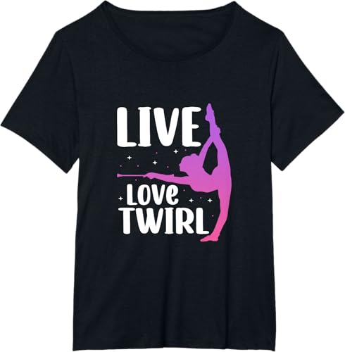 Miniatura 51 de Twirl Baton Twirling Twirler Majorettes T-Shirt Black,Navy Blue,Asphalt Grey,Baby Blue,Cranberry Red,Red,Kelly Green,Brown,Olive Green,Dark Heather