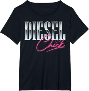 Diesel Chick Trucker Truck Driver Funny Women Retro Vintage T-Shirt
