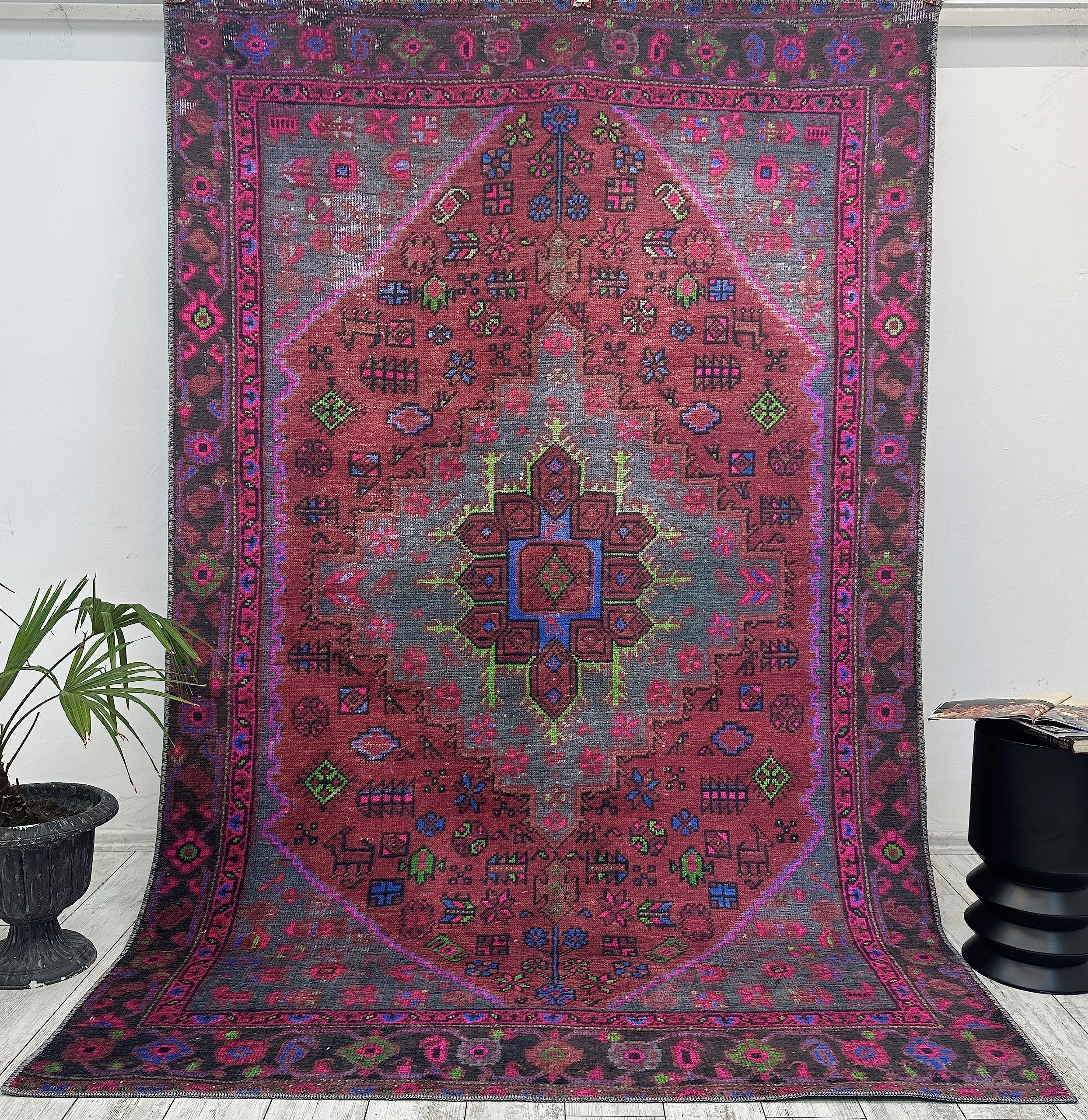Amazon.com: Purple Area Rug, Entry Doormat, Floral Animal Print