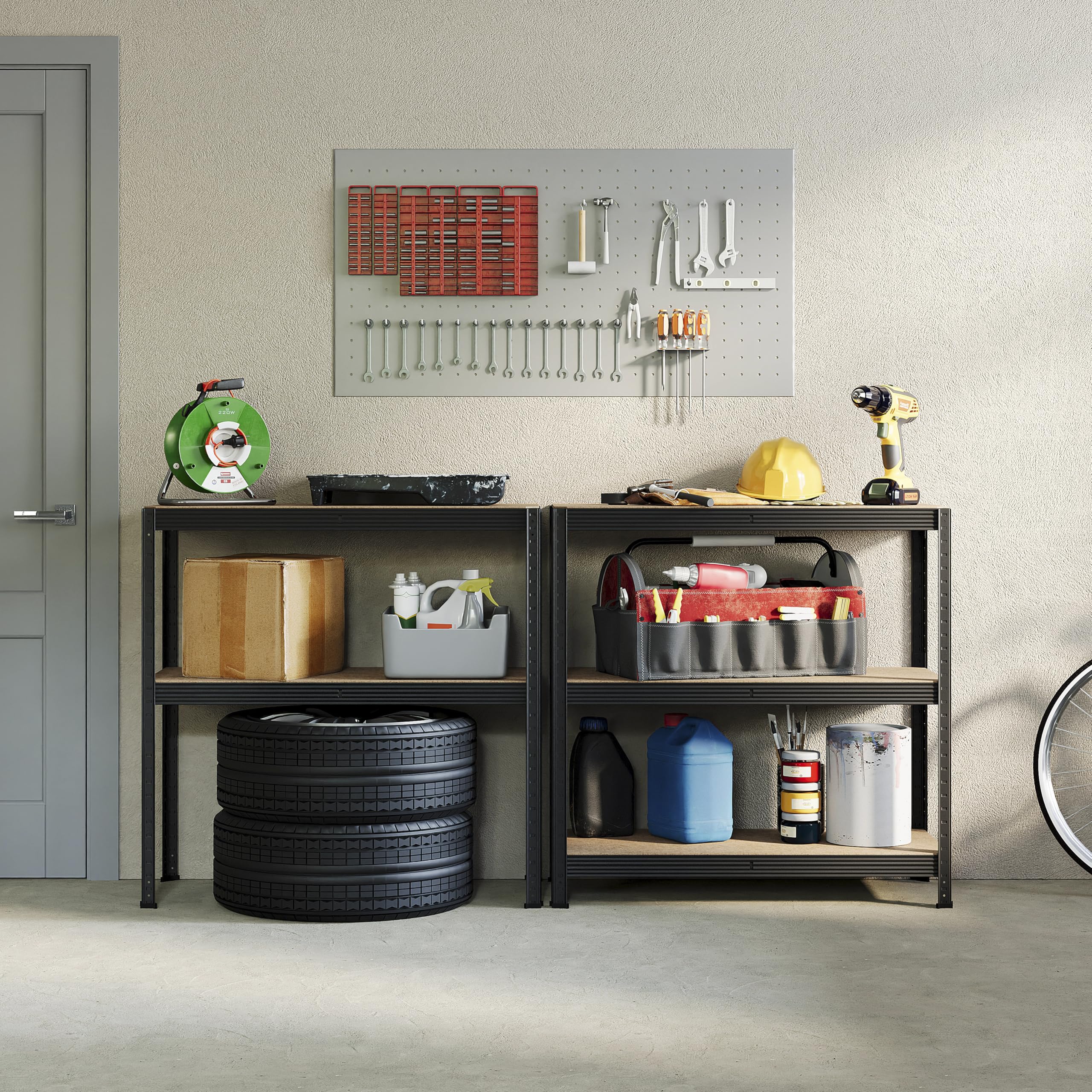 Home Discount Küchenregal, 5 Etagen, 875 kg, Schwarz