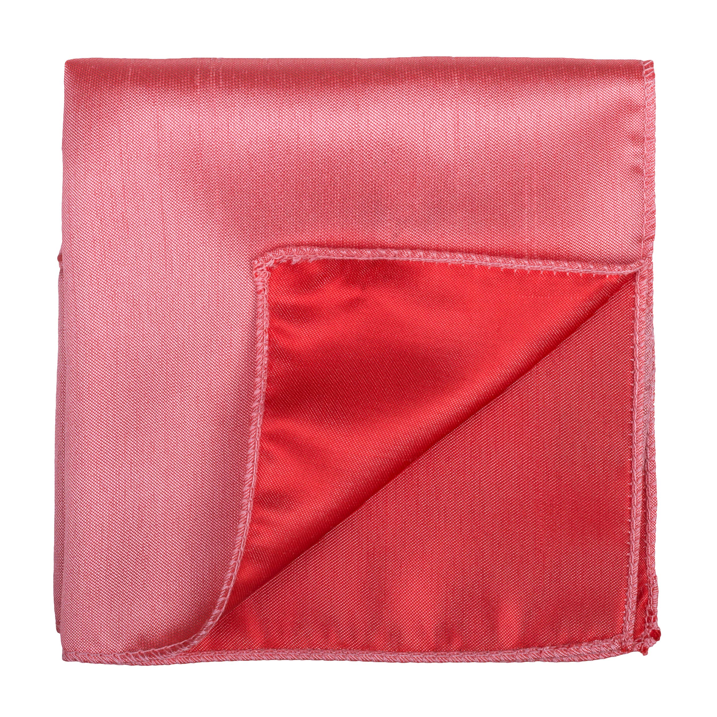 Abel & Burke Men's Burnt Coral Shantung Pocket Square #Ab-Tph1005/21