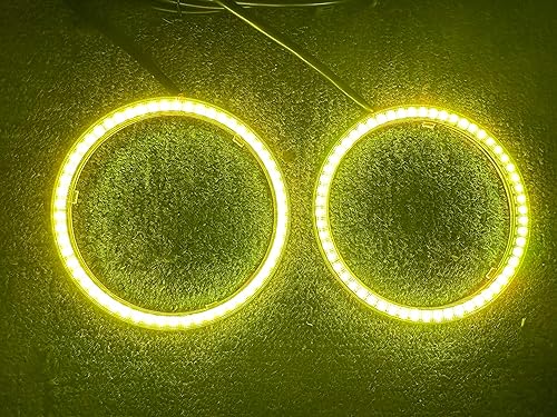 Miniatura 8 de Sando Tech 2 anillos de halo de ojos de ángel de 3.937in para coche, teléfono inteligente iOS Android App Bluetooth Control de varios colores