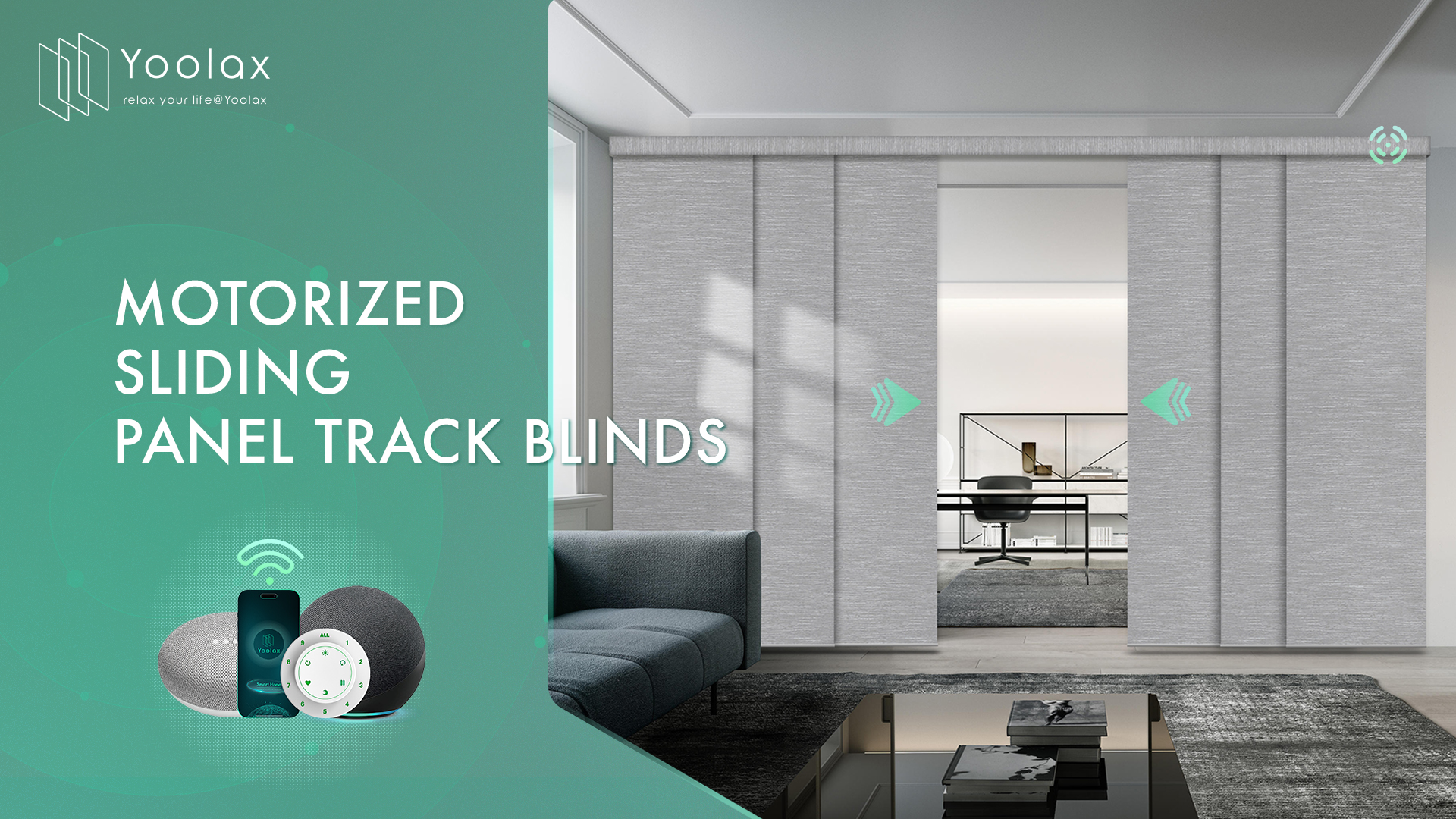 Amazon.com: Yoolax Custom XL Smart Sliding Door Blinds, Motorized